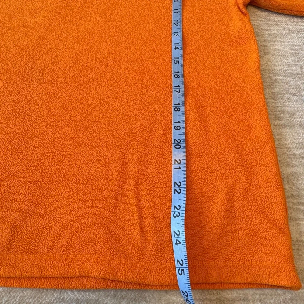 The North Face Mens Polartec 1/4‎ Zip Pullover Sz Medium Orange Fleece Outdoor
